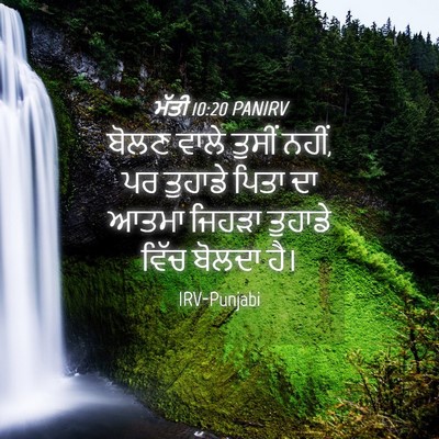 Picture 04 - ਮੱਤੀ 10:20 PANIRV - ਬੋਲਣ ਵਾਲੇ ਤੁਸੀਂ - Bible Verse Picture