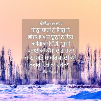 Picture 04 - ਮੱਤੀ 10:5 PANIRV - ਇਨ੍ਹਾਂ ਬਾਰਾਂ ਨੂੰ - Bible Verse Picture
