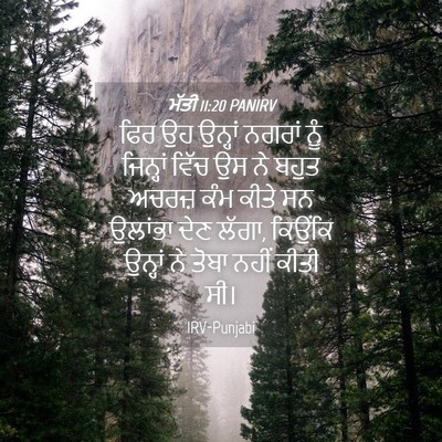 Picture 04 - ਮੱਤੀ 11:20 PANIRV - ਫਿਰ ਉਹ ਉਨ੍ਹਾਂ - Bible Verse Picture