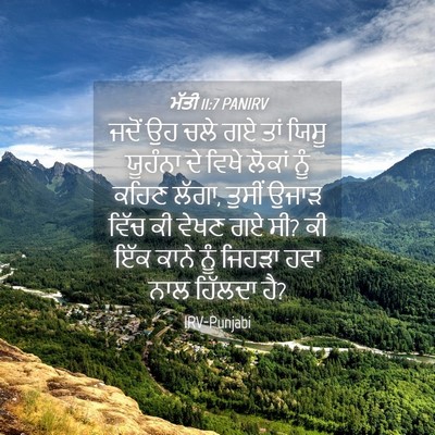 Picture 04 - ਮੱਤੀ 11:7 PANIRV - ਜਦੋਂ ਉਹ ਚਲੇ ਗਏ ਤਾਂ - Bible Verse Picture