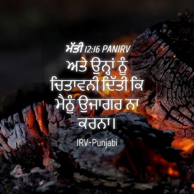 Picture 04 - ਮੱਤੀ 12:16 PANIRV - ਅਤੇ ਉਨ੍ਹਾਂ ਨੂੰ - Bible Verse Picture