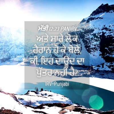 Picture 04 - ਮੱਤੀ 12:23 PANIRV - ਅਤੇ ਸਾਰੇ ਲੋਕ ਹੈਰਾਨ - Bible Verse Picture
