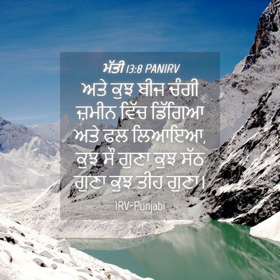 Picture 04 - ਮੱਤੀ 13:8 PANIRV - ਅਤੇ ਕੁਝ ਬੀਜ ਚੰਗੀ - Bible Verse Picture