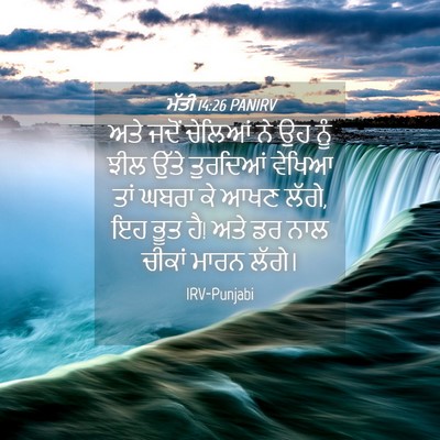 Picture 04 - ਮੱਤੀ 14:26 PANIRV - ਅਤੇ ਜਦੋਂ ਚੇਲਿਆਂ ਨੇ - Bible Verse Picture