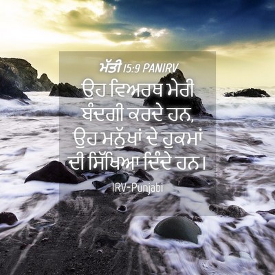 Picture 04 - ਮੱਤੀ 15:9 PANIRV - ਉਹ ਵਿਅਰਥ ਮੇਰੀ - Bible Verse Picture