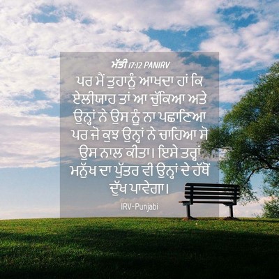 Picture 04 - ਮੱਤੀ 17:12 PANIRV - ਪਰ ਮੈਂ ਤੁਹਾਨੂੰ - Bible Verse Picture
