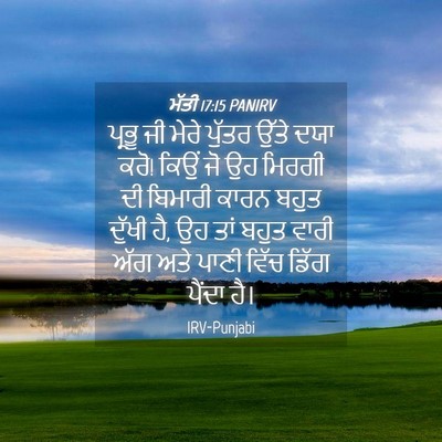 Picture 04 - ਮੱਤੀ 17:15 PANIRV - ਪ੍ਰਭੂ ਜੀ ਮੇਰੇ - Bible Verse Picture