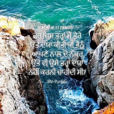 Picture 04 - ਮੱਤੀ 18:33 PANIRV - ਫੇਰ ਜਿਸ ਤਰ੍ਹਾਂ ਮੈਂ - Bible Verse Picture