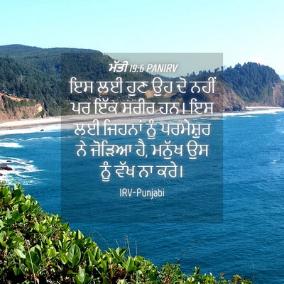 Picture 04 - ਮੱਤੀ 19:6 PANIRV - ਇਸ ਲਈ ਹੁਣ ਉਹ ਦੋ - Bible Verse Picture