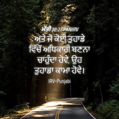 Picture 04 - ਮੱਤੀ 20:27 PANIRV - ਅਤੇ ਜੋ ਕੋਈ ਤੁਹਾਡੇ - Bible Verse Picture