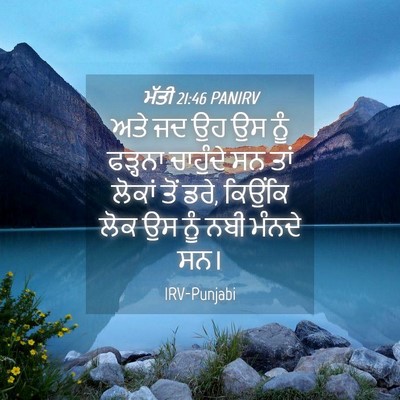 Picture 04 - ਮੱਤੀ 21:46 PANIRV - ਅਤੇ ਜਦ ਉਹ ਉਸ ਨੂੰ - Bible Verse Picture