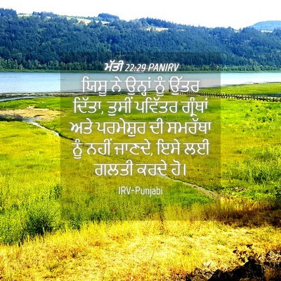 Picture 04 - ਮੱਤੀ 22:29 PANIRV - ਯਿਸੂ ਨੇ ਉਨ੍ਹਾਂ ਨੂੰ - Bible Verse Picture