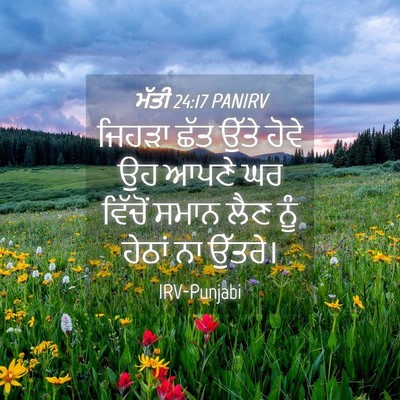 Picture 04 - ਮੱਤੀ 24:17 PANIRV - ਜਿਹੜਾ ਛੱਤ ਉੱਤੇ - Bible Verse Picture