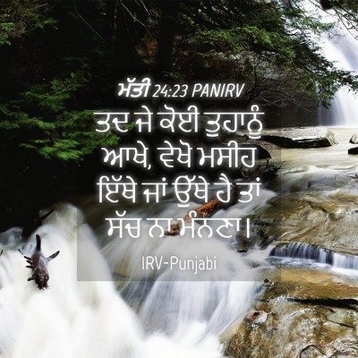 Picture 04 - ਮੱਤੀ 24:23 PANIRV - ਤਦ ਜੇ ਕੋਈ ਤੁਹਾਨੂੰ - Bible Verse Picture
