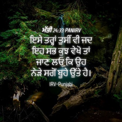 Picture 04 - ਮੱਤੀ 24:33 PANIRV - ਇਸੇ ਤਰ੍ਹਾਂ ਤੁਸੀਂ - Bible Verse Picture