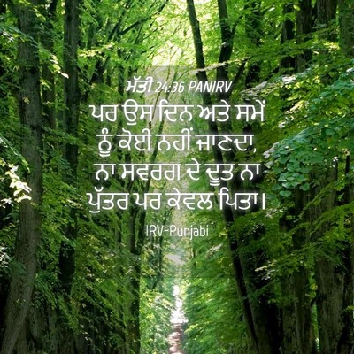 Picture 04 - ਮੱਤੀ 24:36 PANIRV - ਪਰ ਉਸ ਦਿਨ ਅਤੇ ਸਮੇਂ - Bible Verse Picture