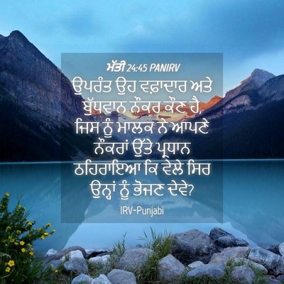 Picture 04 - ਮੱਤੀ 24:45 PANIRV - ਉਪਰੰਤ ਉਹ ਵਫ਼ਾਦਾਰ - Bible Verse Picture