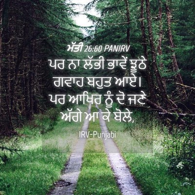 Picture 04 - ਮੱਤੀ 26:60 PANIRV - ਪਰ ਨਾ ਲੱਭੀ ਭਾਵੇਂ - Bible Verse Picture