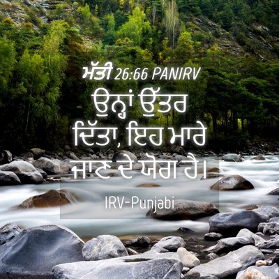 Picture 04 - ਮੱਤੀ 26:66 PANIRV - ਉਨ੍ਹਾਂ ਉੱਤਰ ਦਿੱਤਾ, - Bible Verse Picture
