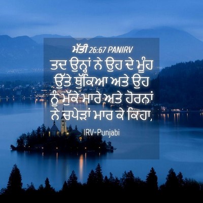 Picture 04 - ਮੱਤੀ 26:67 PANIRV - ਤਦ ਉਨ੍ਹਾਂ ਨੇ ਉਹ ਦੇ - Bible Verse Picture