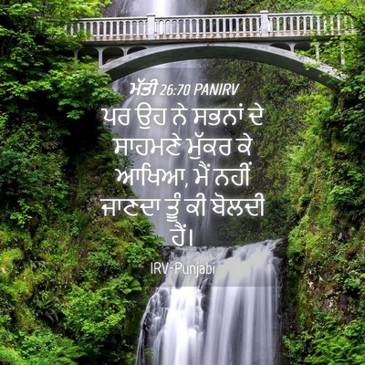 Picture 04 - ਮੱਤੀ 26:70 PANIRV - ਪਰ ਉਹ ਨੇ ਸਭਨਾਂ ਦੇ - Bible Verse Picture