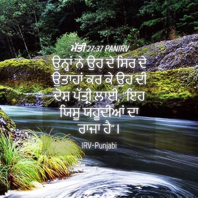 Picture 04 - ਮੱਤੀ 27:37 PANIRV - ਉਨ੍ਹਾਂ ਨੇ ਉਹ ਦੇ ਸਿਰ - Bible Verse Picture