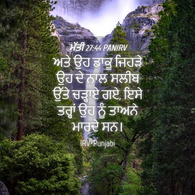 Picture 04 - ਮੱਤੀ 27:44 PANIRV - ਅਤੇ ਉਹ ਡਾਕੂ ਜਿਹੜੇ - Bible Verse Picture
