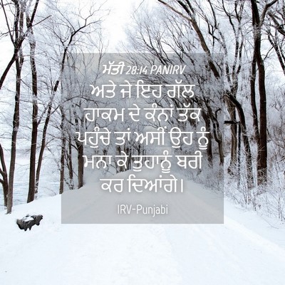 Picture 04 - ਮੱਤੀ 28:14 PANIRV - ਅਤੇ ਜੇ ਇਹ ਗੱਲ ਹਾਕਮ - Bible Verse Picture