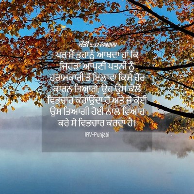 Picture 04 - ਮੱਤੀ 5:32 PANIRV - ਪਰ ਮੈਂ ਤੁਹਾਨੂੰ - Bible Verse Picture