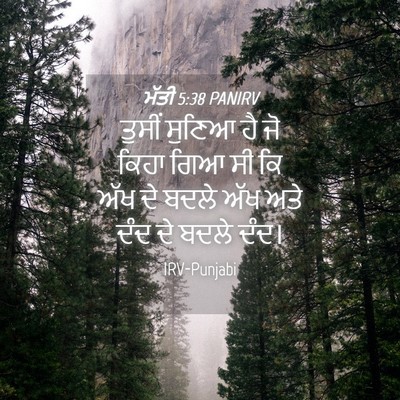 Picture 04 - ਮੱਤੀ 5:38 PANIRV - ਤੁਸੀਂ ਸੁਣਿਆ ਹੈ ਜੋ - Bible Verse Picture