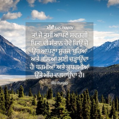 Picture 04 - ਮੱਤੀ 5:45 PANIRV - ਤਾਂ ਜੋ ਤੁਸੀਂ ਆਪਣੇ - Bible Verse Picture
