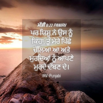 Picture 04 - ਮੱਤੀ 8:22 PANIRV - ਪਰ ਯਿਸੂ ਨੇ ਉਸ ਨੂੰ - Bible Verse Picture