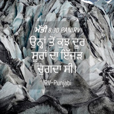 Picture 04 - ਮੱਤੀ 8:30 PANIRV - ਉਨ੍ਹਾਂ ਤੋਂ ਕੁਝ ਦੂਰ - Bible Verse Picture