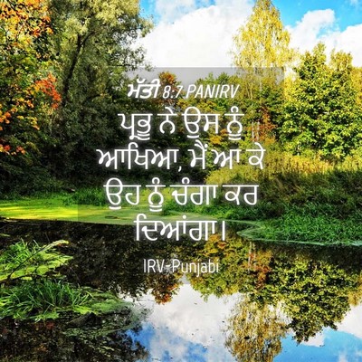 Picture 04 - ਮੱਤੀ 8:7 PANIRV - ਪ੍ਰਭੂ ਨੇ ਉਸ ਨੂੰ - Bible Verse Picture