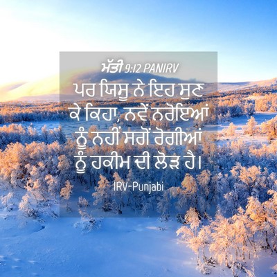 Picture 04 - ਮੱਤੀ 9:12 PANIRV - ਪਰ ਯਿਸੂ ਨੇ ਇਹ ਸੁਣ - Bible Verse Picture