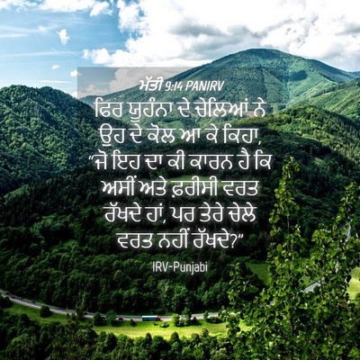 Picture 04 - ਮੱਤੀ 9:14 PANIRV - ਫਿਰ ਯੂਹੰਨਾ ਦੇ - Bible Verse Picture