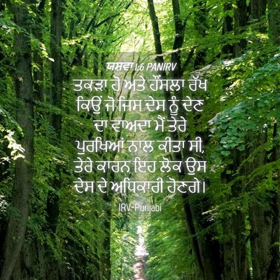 Picture 04 - ਯਸ਼ਵਾ 1:6 PANIRV - ਤਕੜਾ ਹੋ ਅਤੇ ਹੌਂਸਲਾ - Bible Verse Picture