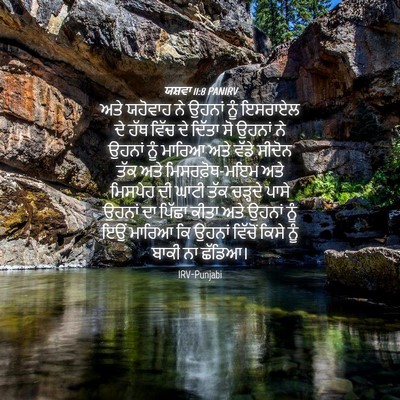 Picture 04 - ਯਸ਼ਵਾ 11:8 PANIRV - ਅਤੇ ਯਹੋਵਾਹ ਨੇ - Bible Verse Picture