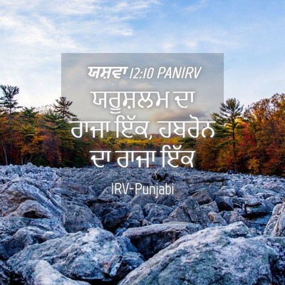 Picture 04 - ਯਸ਼ਵਾ 12:10 PANIRV - ਯਰੂਸ਼ਲਮ ਦਾ ਰਾਜਾ - Bible Verse Picture