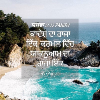 Picture 04 - ਯਸ਼ਵਾ 12:22 PANIRV - ਕਾਦੇਸ਼ ਦਾ ਰਾਜਾ ਇੱਕ, - Bible Verse Picture