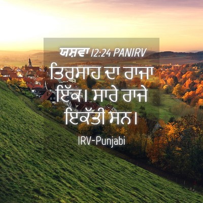 Picture 04 - ਯਸ਼ਵਾ 12:24 PANIRV - ਤਿਰਸਾਹ ਦਾ ਰਾਜਾ - Bible Verse Picture