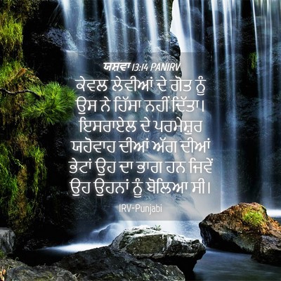 Picture 04 - ਯਸ਼ਵਾ 13:14 PANIRV - ਕੇਵਲ ਲੇਵੀਆਂ ਦੇ ਗੋਤ - Bible Verse Picture