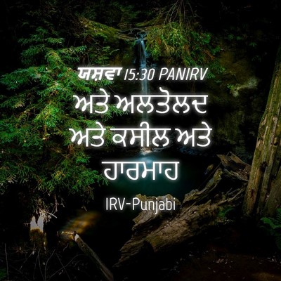 Picture 04 - ਯਸ਼ਵਾ 15:30 PANIRV - ਅਤੇ ਅਲਤੋਲਦ ਅਤੇ - Bible Verse Picture