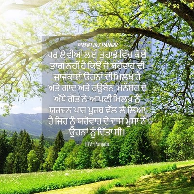 Picture 04 - ਯਸ਼ਵਾ 18:7 PANIRV - ਪਰ ਲੇਵੀਆਂ ਲਈ - Bible Verse Picture