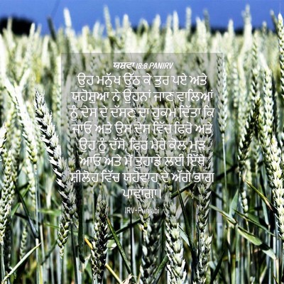 Picture 04 - ਯਸ਼ਵਾ 18:8 PANIRV - ਉਹ ਮਨੁੱਖ ਉੱਠ ਕੇ ਤੁਰ - Bible Verse Picture