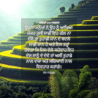 Picture 04 - ਯਸ਼ਵਾ 2:14 PANIRV - ਉਹਨਾਂ ਮਨੁੱਖਾਂ ਨੇ - Bible Verse Picture