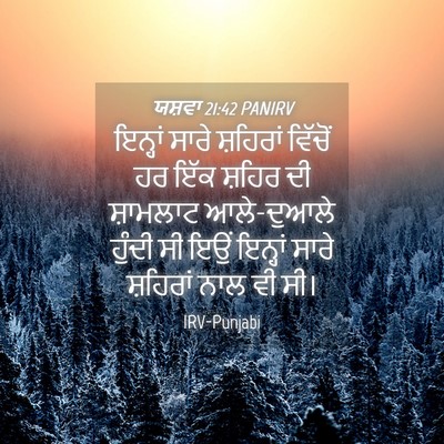 Picture 04 - ਯਸ਼ਵਾ 21:42 PANIRV - ਇਨ੍ਹਾਂ ਸਾਰੇ - Bible Verse Picture