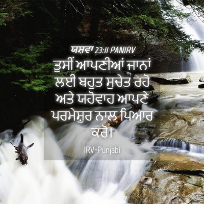 Picture 04 - ਯਸ਼ਵਾ 23:11 PANIRV - ਤੁਸੀਂ ਆਪਣੀਆਂ - Bible Verse Picture