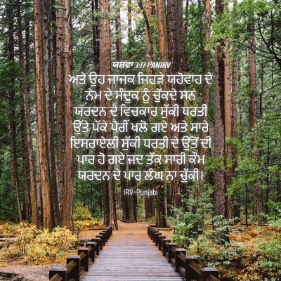 Picture 04 - ਯਸ਼ਵਾ 3:17 PANIRV - ਅਤੇ ਉਹ ਜਾਜਕ ਜਿਹੜੇ - Bible Verse Picture