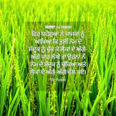 Picture 04 - ਯਸ਼ਵਾ 3:6 PANIRV - ਫਿਰ ਯਹੋਸ਼ੁਆ ਨੇ - Bible Verse Picture